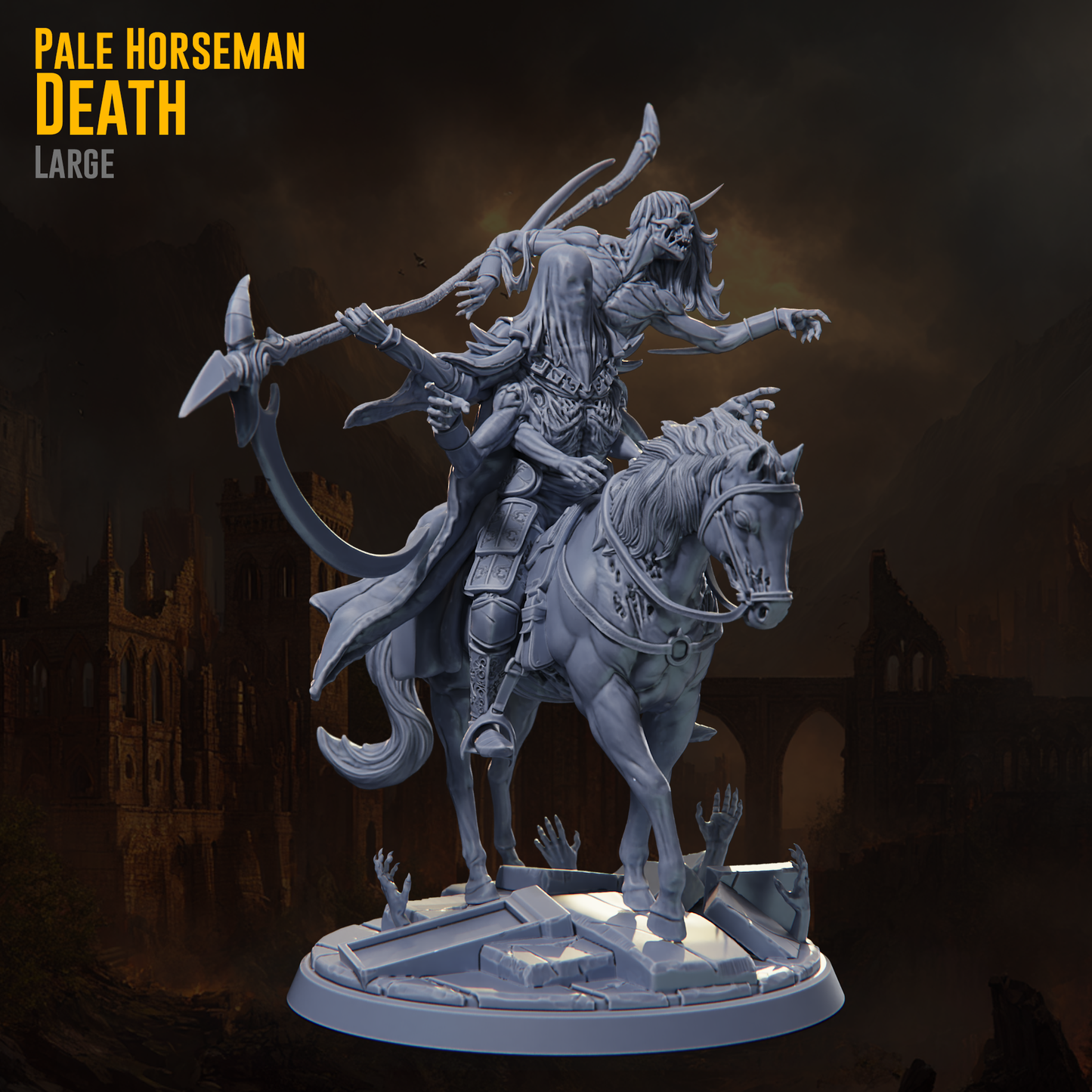 Claymore Miniatures - Pale Horseman, Death - Mounted (Large) - Riders of Ruin 2025 November