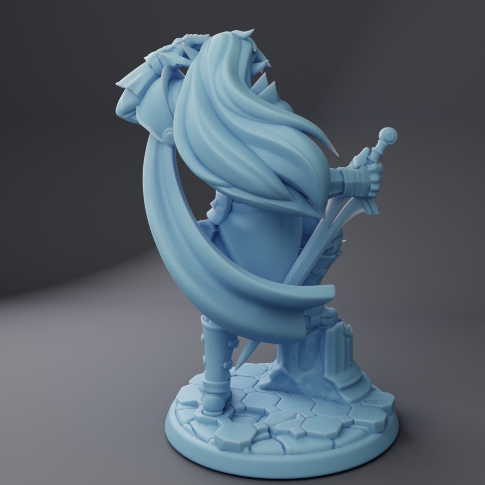 Twin Goddess Miniatures - Alistair Glimmergaunt Elf Paladin - Reforged 2024 July