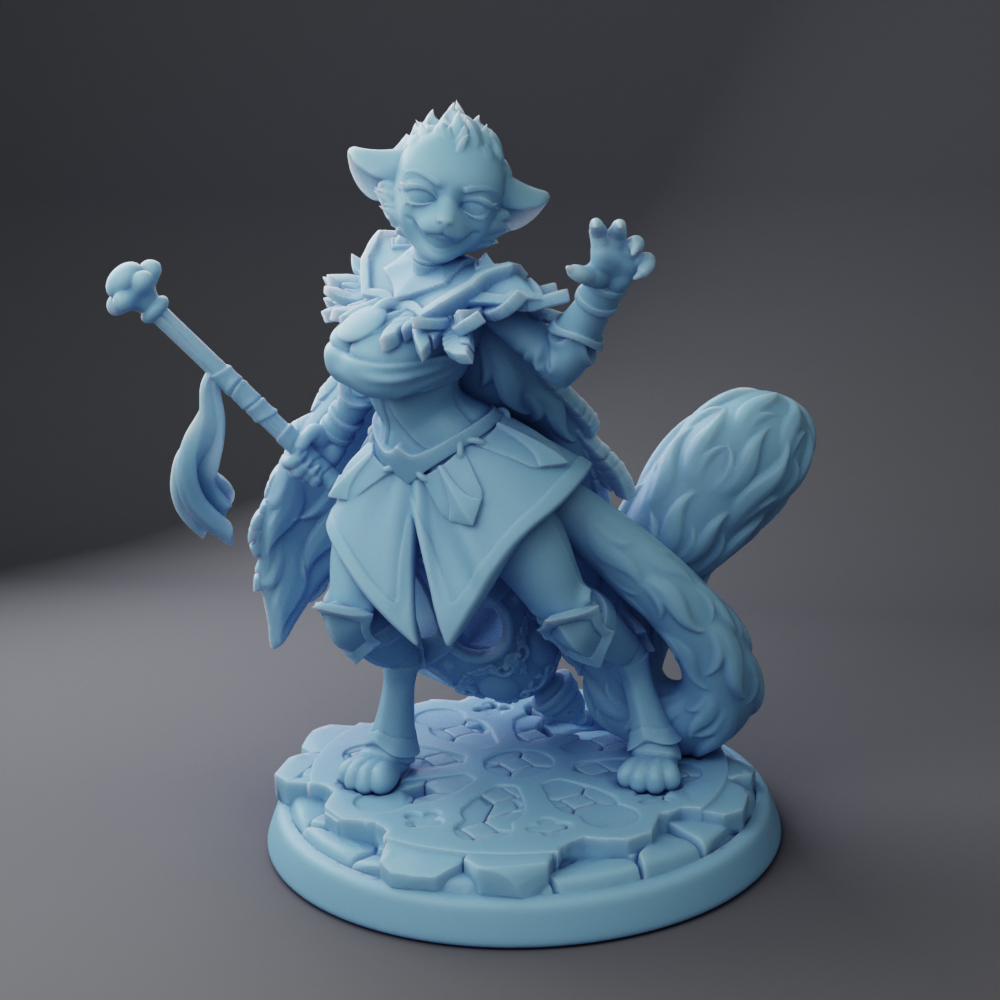 Twin Goddess Miniatures - Tabaxi Cleric - Modern and Ancient Fantasy 2024 September Release 35mm