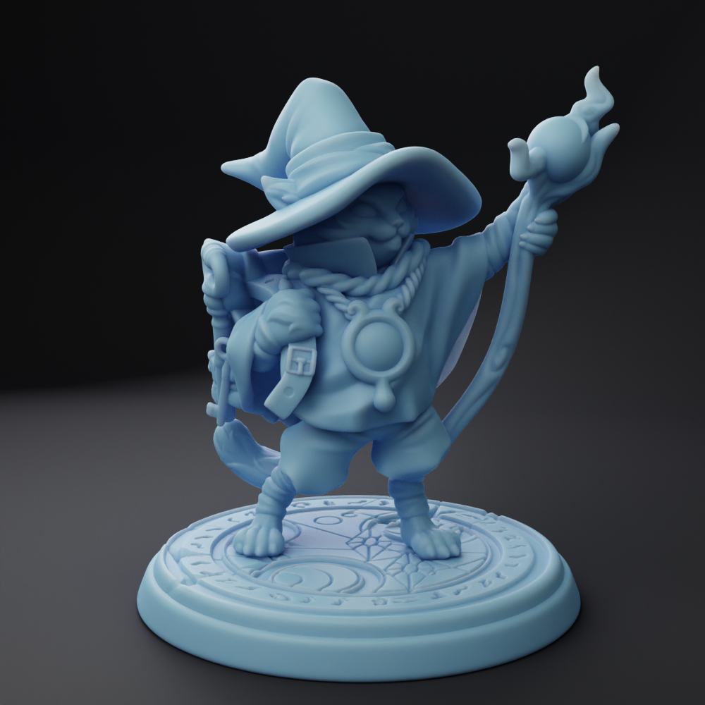 Twin Goddess Miniatures - Callum the Tabaxi Wizard - Oaken Hollow Heroes 2023 January