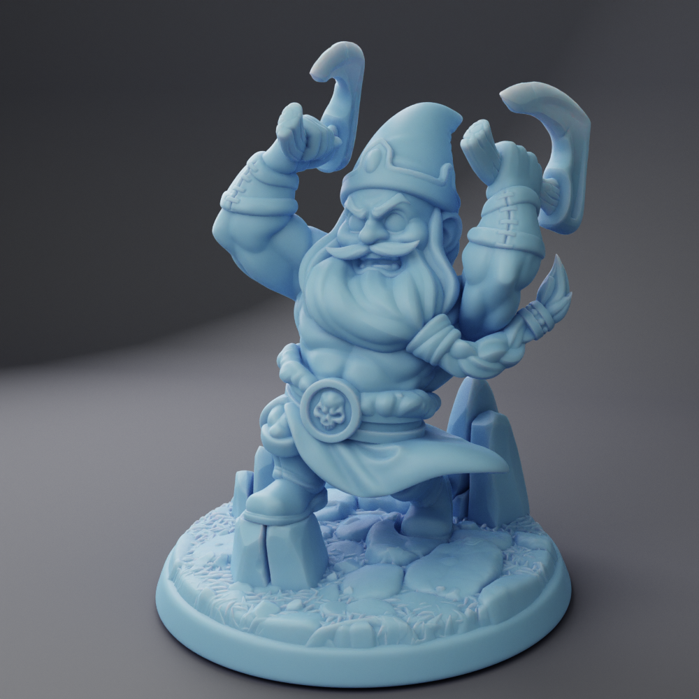 Twin Goddess Miniatures - Gumdrop the Gnome Barbarian - Oakenhallow #3 2023 July