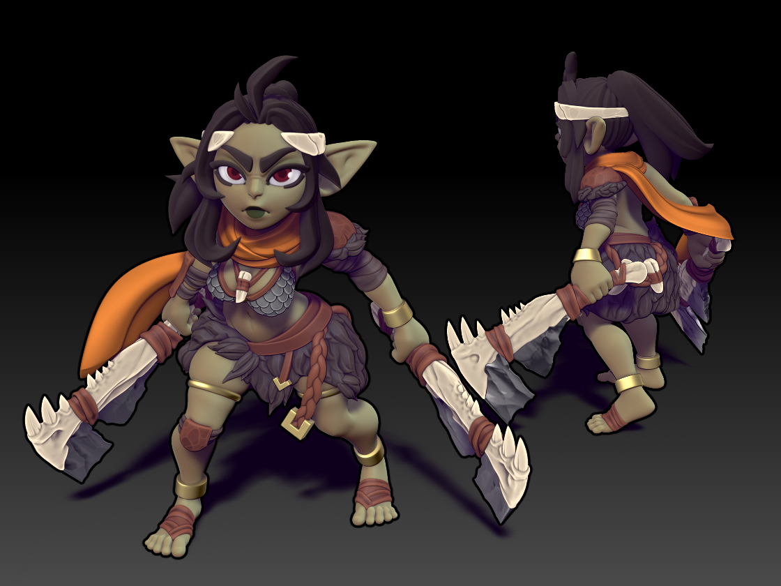 Twin Goddess Miniatures - Hack Ancient Goblin Ranger - Hero Tier 2024 November Release 35mm