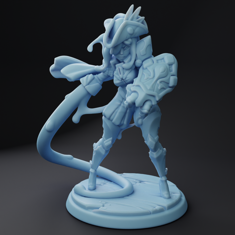 Twin Goddess Miniatures - Lieutenant Jam - Slime Fighter Variant - Starjammer Adventures in Space 2022 August