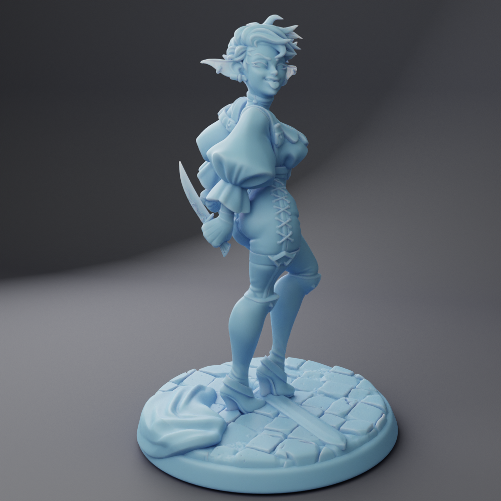 Twin Goddess Miniatures - Knotta the Elf Rogue - Oakenhallow #3 2023 July