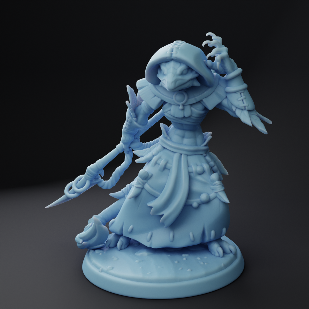 Twin Goddess Miniatures - Lizardfolk Shaman - Addittional Adventurers 2023 February