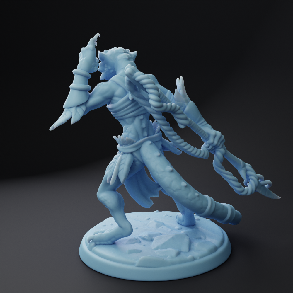 Twin Goddess Miniatures - Lizardfolk Shaman - Addittional Adventurers 2023 February