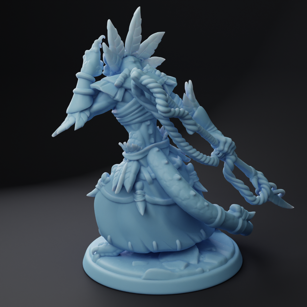 Twin Goddess Miniatures - Lizardfolk Shaman - Addittional Adventurers 2023 February