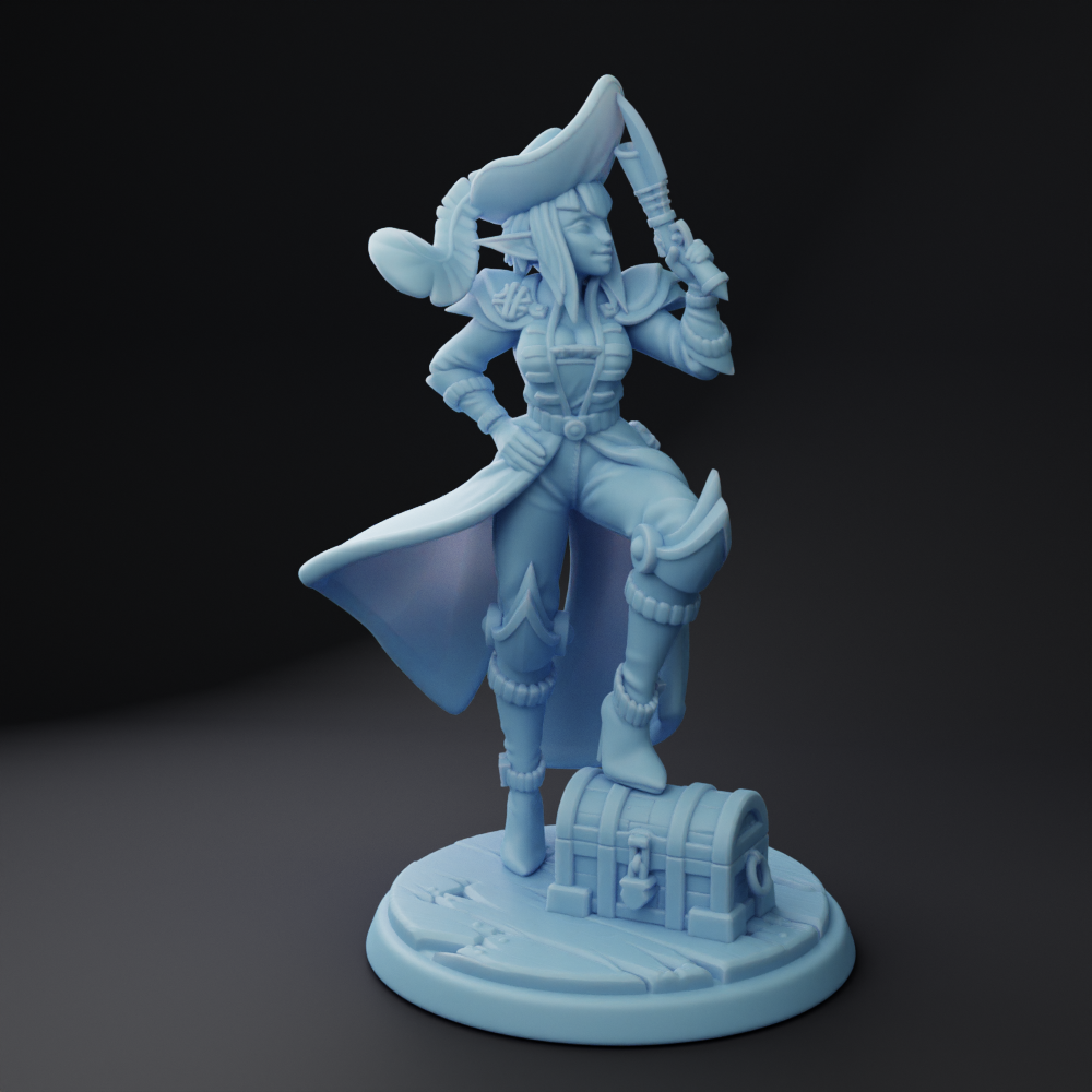 Twin Goddess Miniatures - Starlina, Space-Elf Pirate - Starjammer Adventures in Space 2022 August