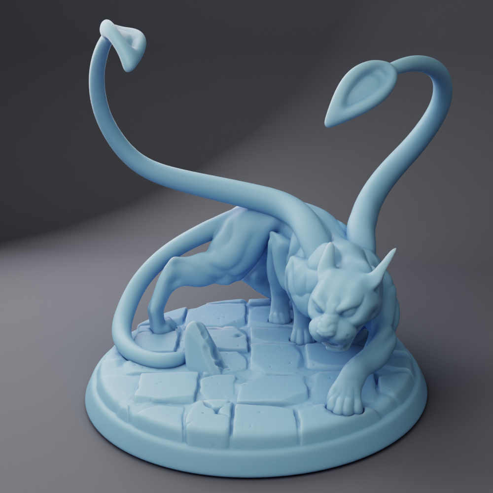 Twin Goddess Miniatures - Neferit, The Tiefling, Plus Beast Companion - Reforged 2024 August