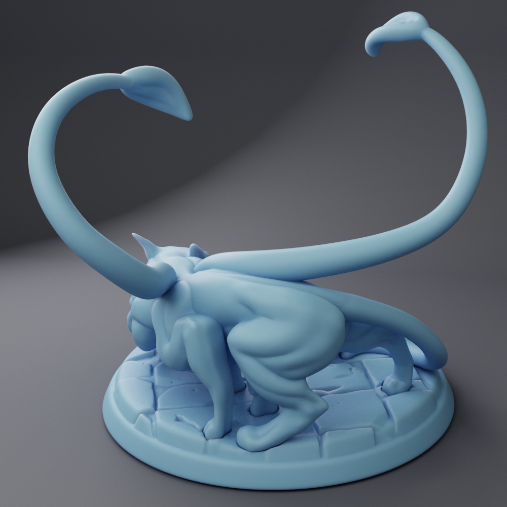 Twin Goddess Miniatures - Neferit, The Tiefling, Plus Beast Companion - Reforged 2024 August