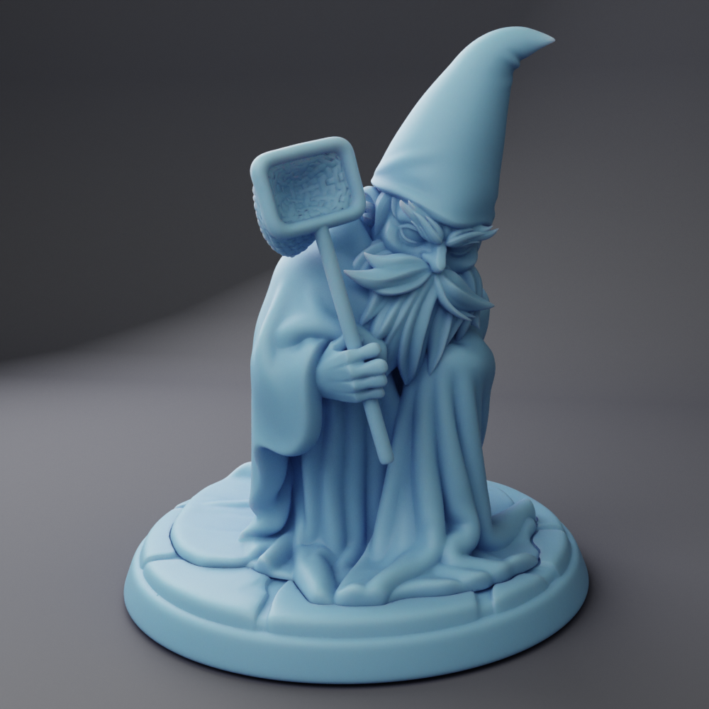 Twin Goddess Miniatures - Tiny Green Mall Wizard - Reforged 2024 July