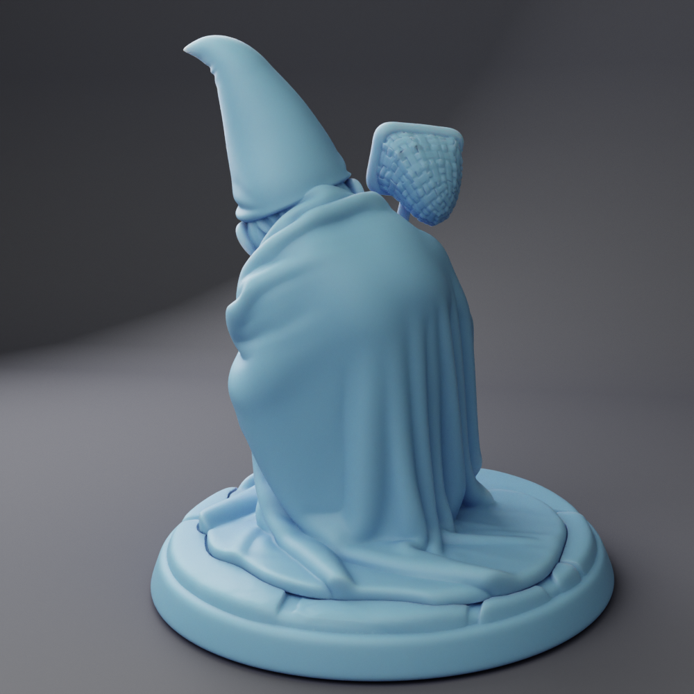 Twin Goddess Miniatures - Tiny Green Mall Wizard - Reforged 2024 July