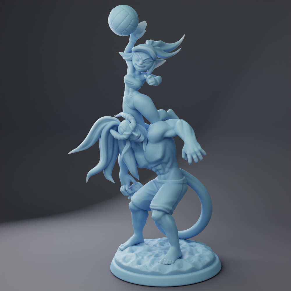 Twin Goddess Miniatures - VolleyBall Diorama - Beach Week 2 2023 August