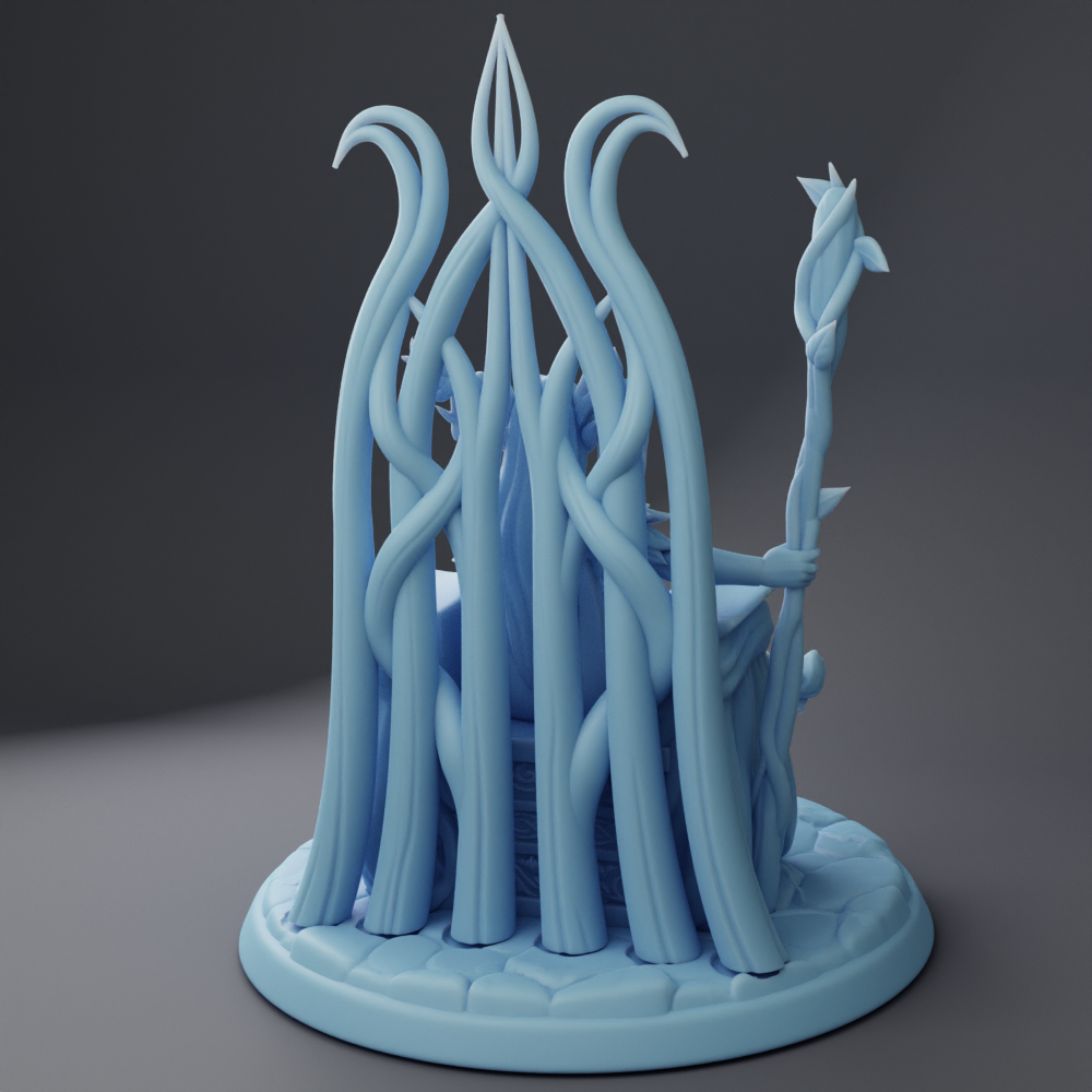 Twin Goddess Miniatures - Wood Elf Queen Throne - Fantasy Queens 2023 March