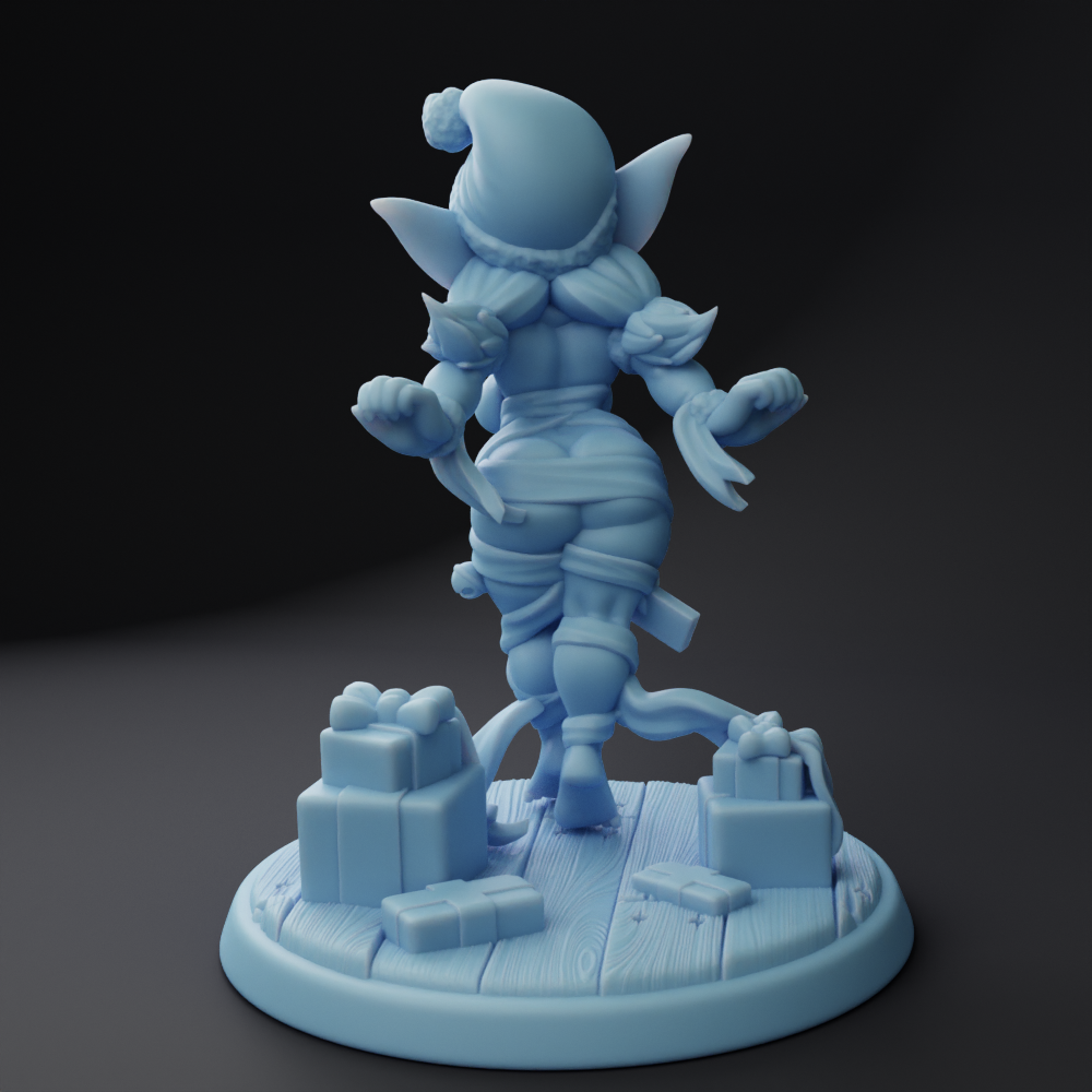 Twin Goddess Miniatures - Holiday Goblin Pinup - Fantasy College 2022 December