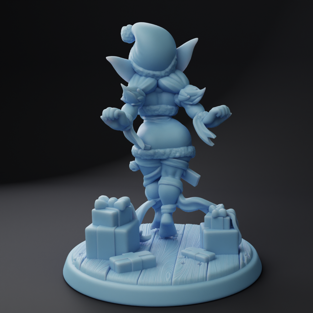 Twin Goddess Miniatures - Holiday Goblin Pinup - Fantasy College 2022 December