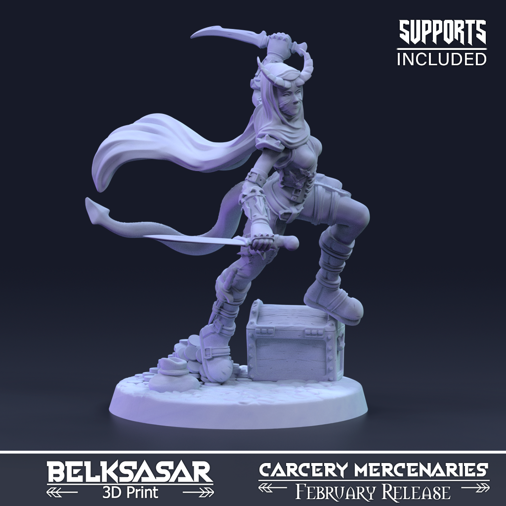 Belksasar - Dahlia Stinger Tiefling - Carcery Mercenaries 2022 February