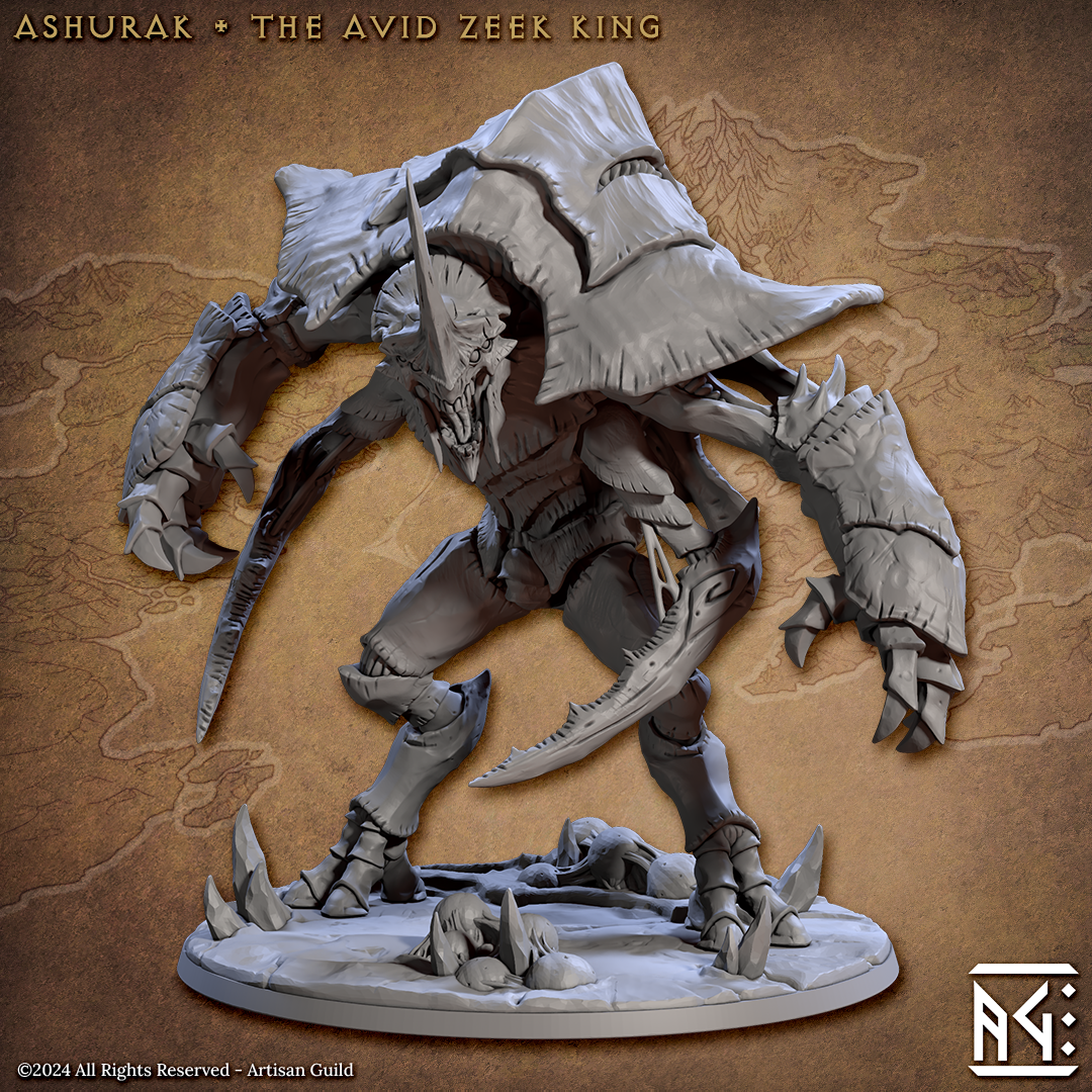 Artisan Guild - Ashurak the Avid Zeek King (Gargantuan) - Blacktongue Assassins 2024 January