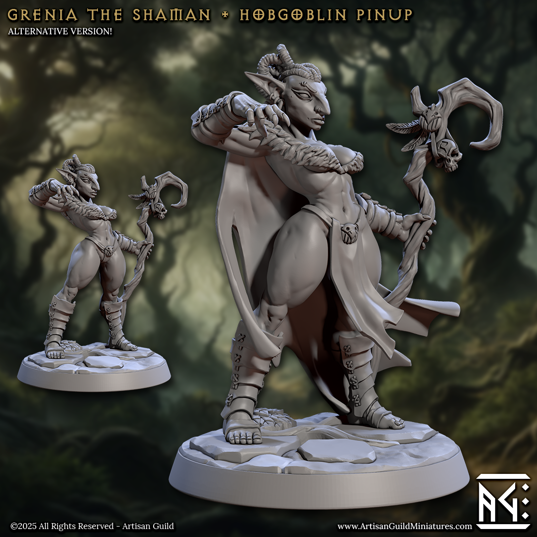 Artisan Guild - Grenia the Shaman (Fantasy Pinup) - Faldorn Hobgoblins 2025 January