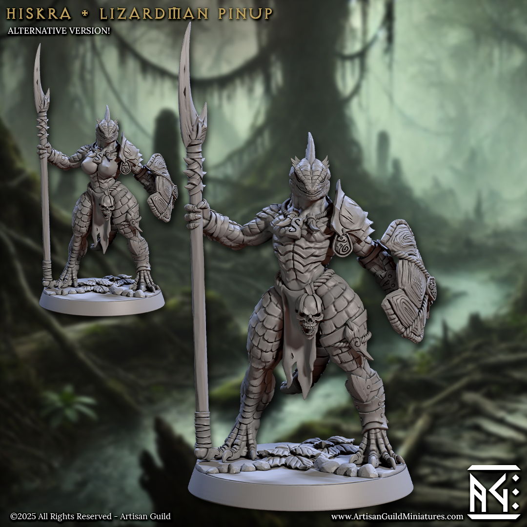 Artisan Guild - Hiskra, Lizardman Pinup - Lizardmen of Falgor Swamp 2025 June