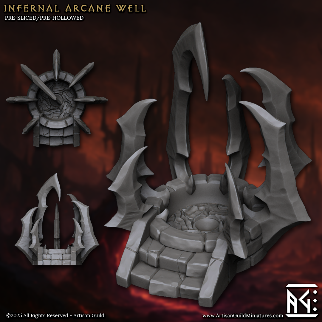 Artisan Guild - Infernal Arcane Well, 6x6cm Terrain FDM - Infernal Legion 2024 July