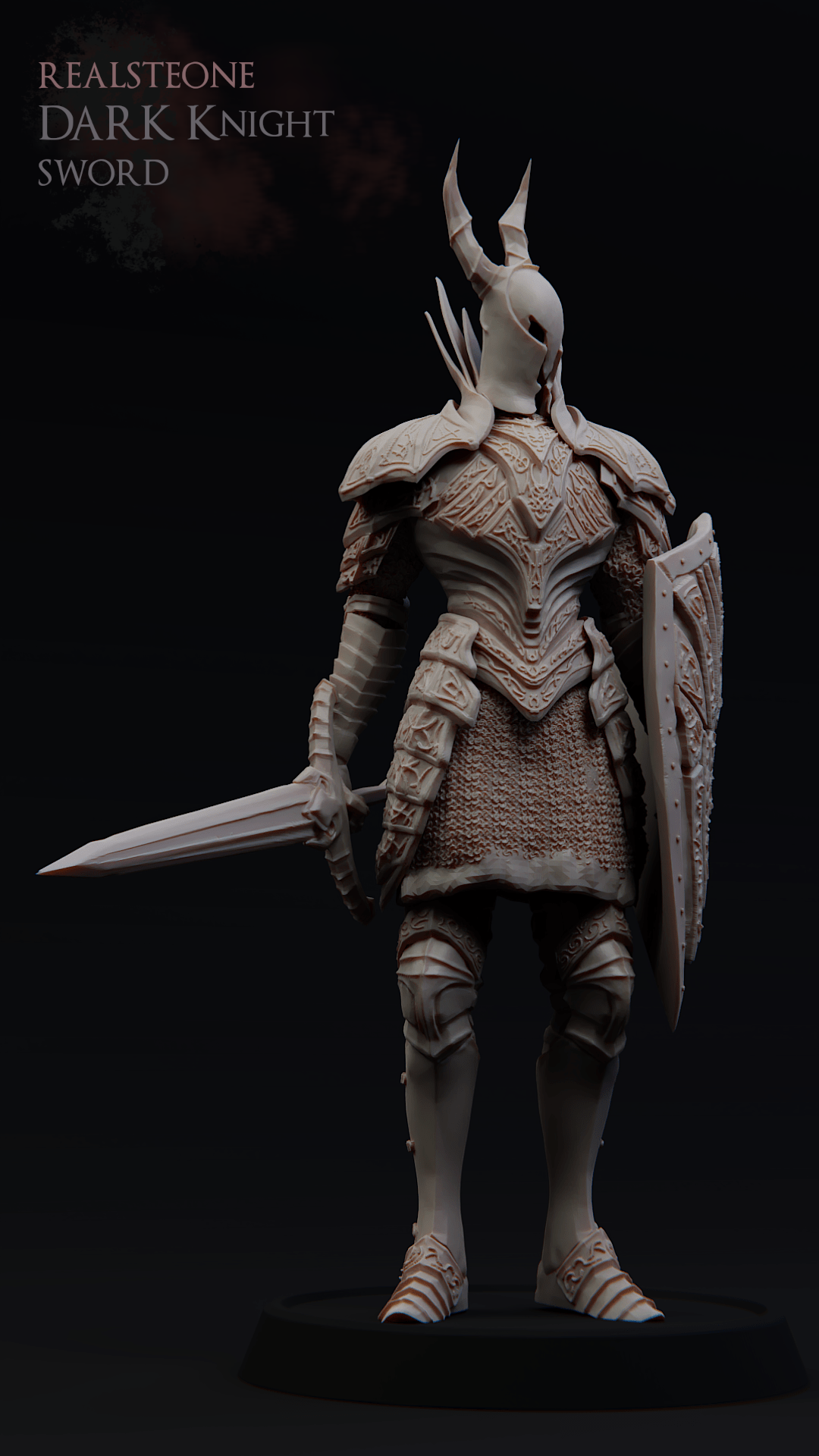 Realsteone Miniatures - Dark Knight Long Sword - 2023 September