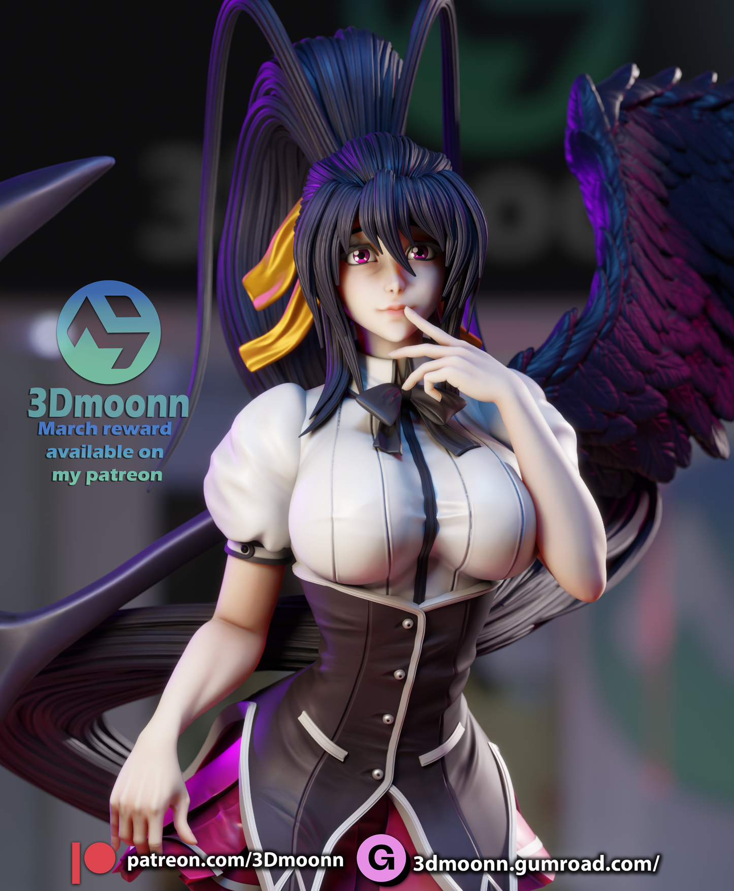 3D Moonn - Akeno Himejima, High School 30cm