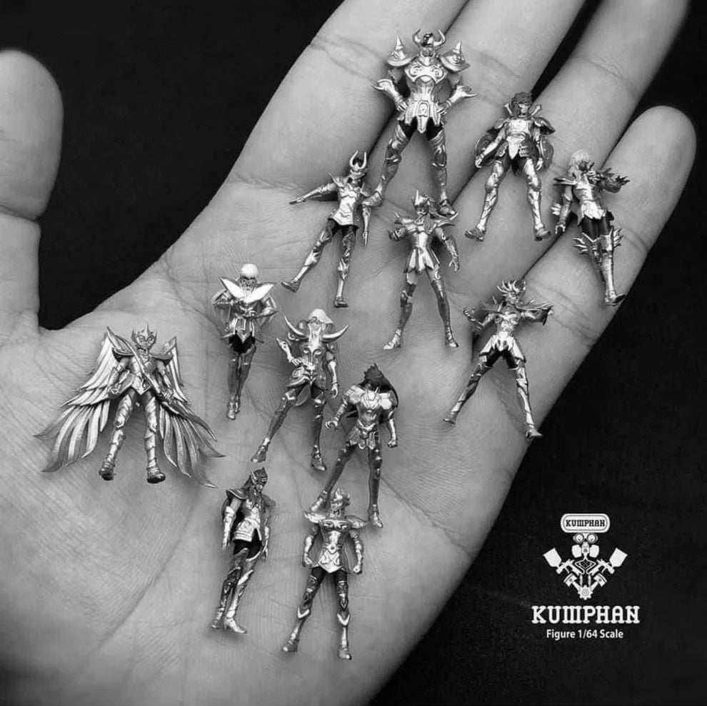 Caballeros del Zodiaco - Caballeros Dorados Minis 3cm, Bundle 12pzs