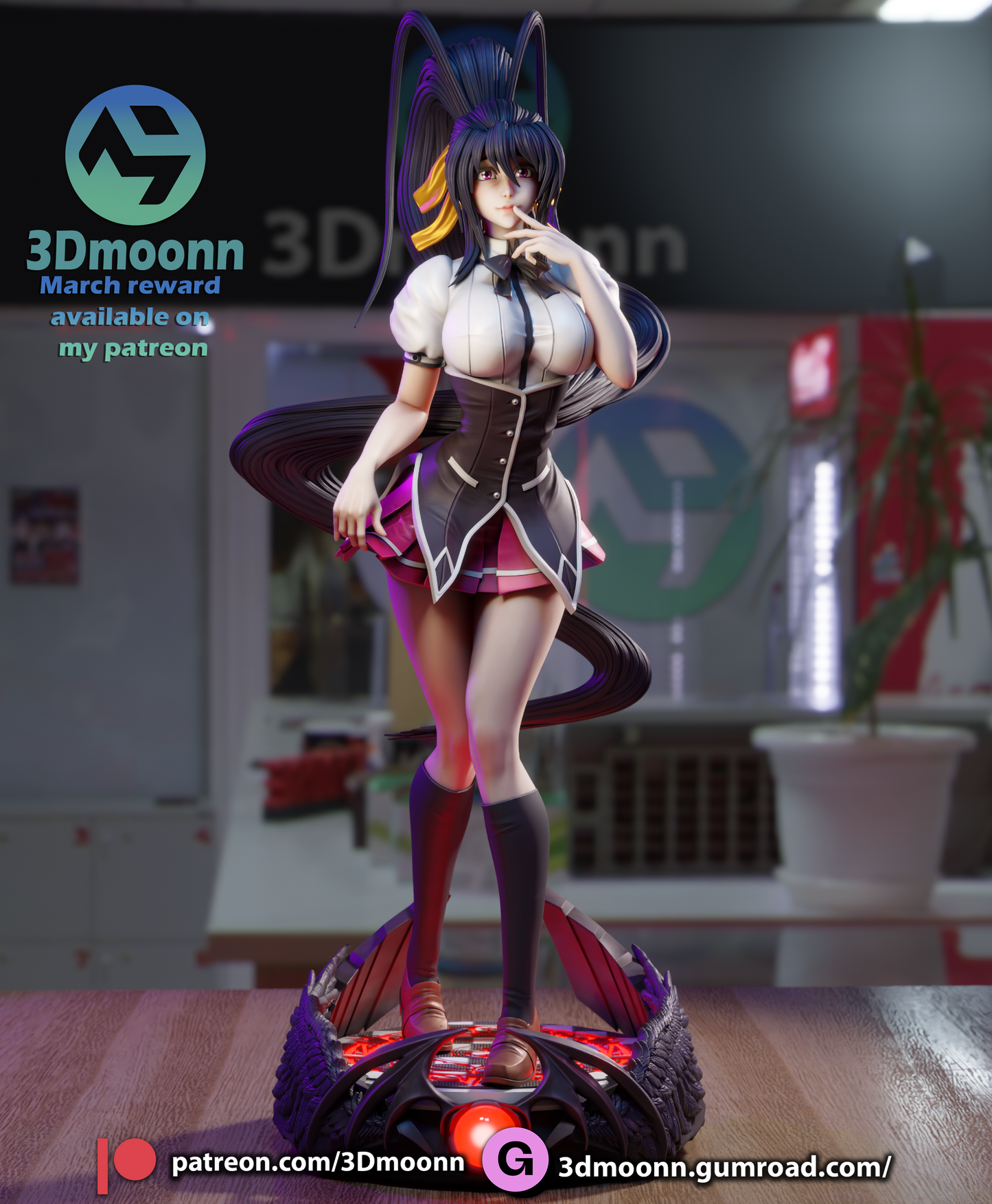 3D Moonn - Akeno Himejima, High School 30cm