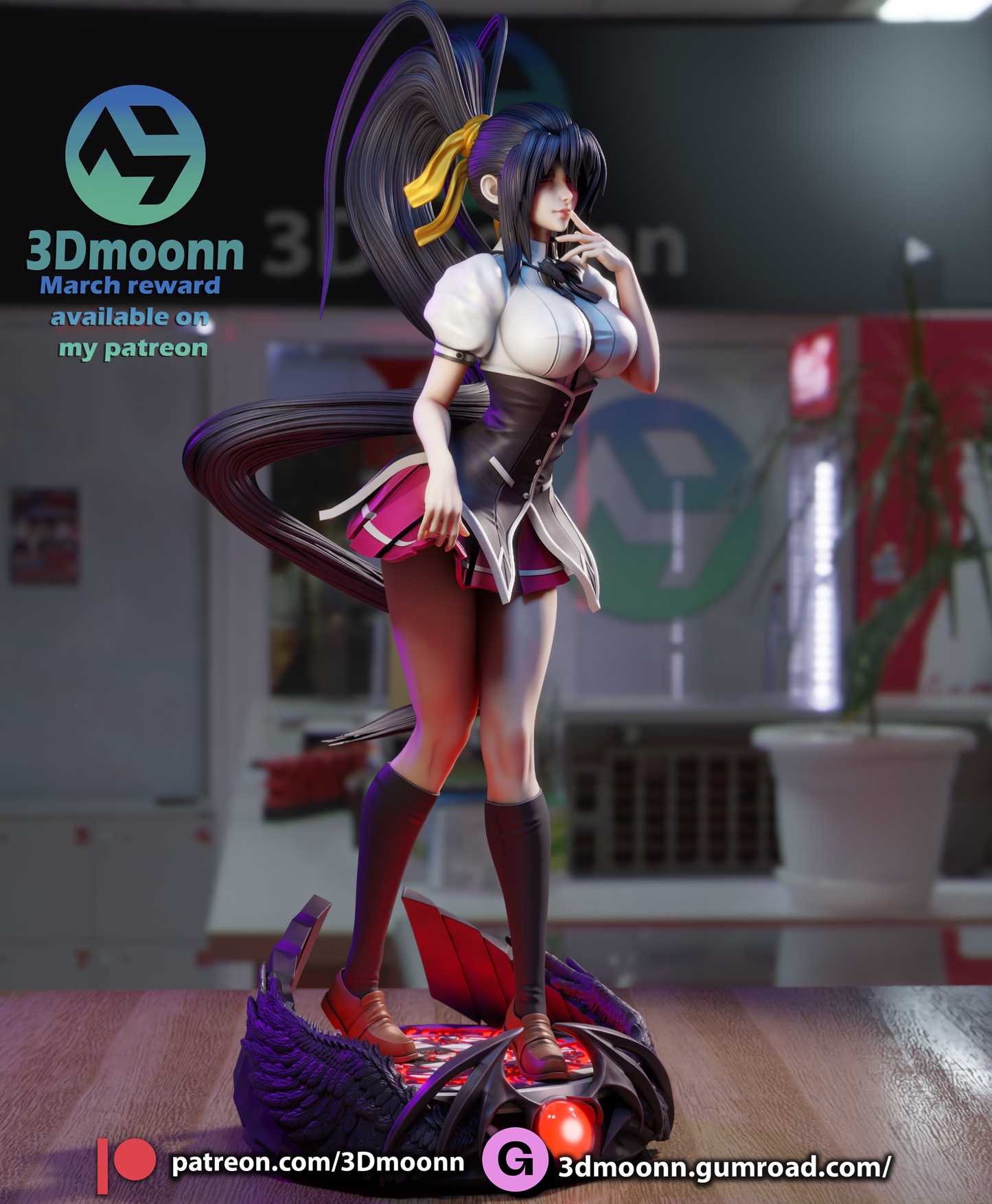 3D Moonn - Akeno Himejima, High School 30cm