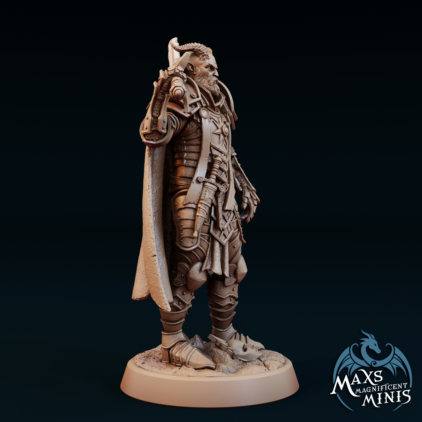 Max Magnificent Minis - Casthos The Golden, Tiefling Paladin - Welcome Pack