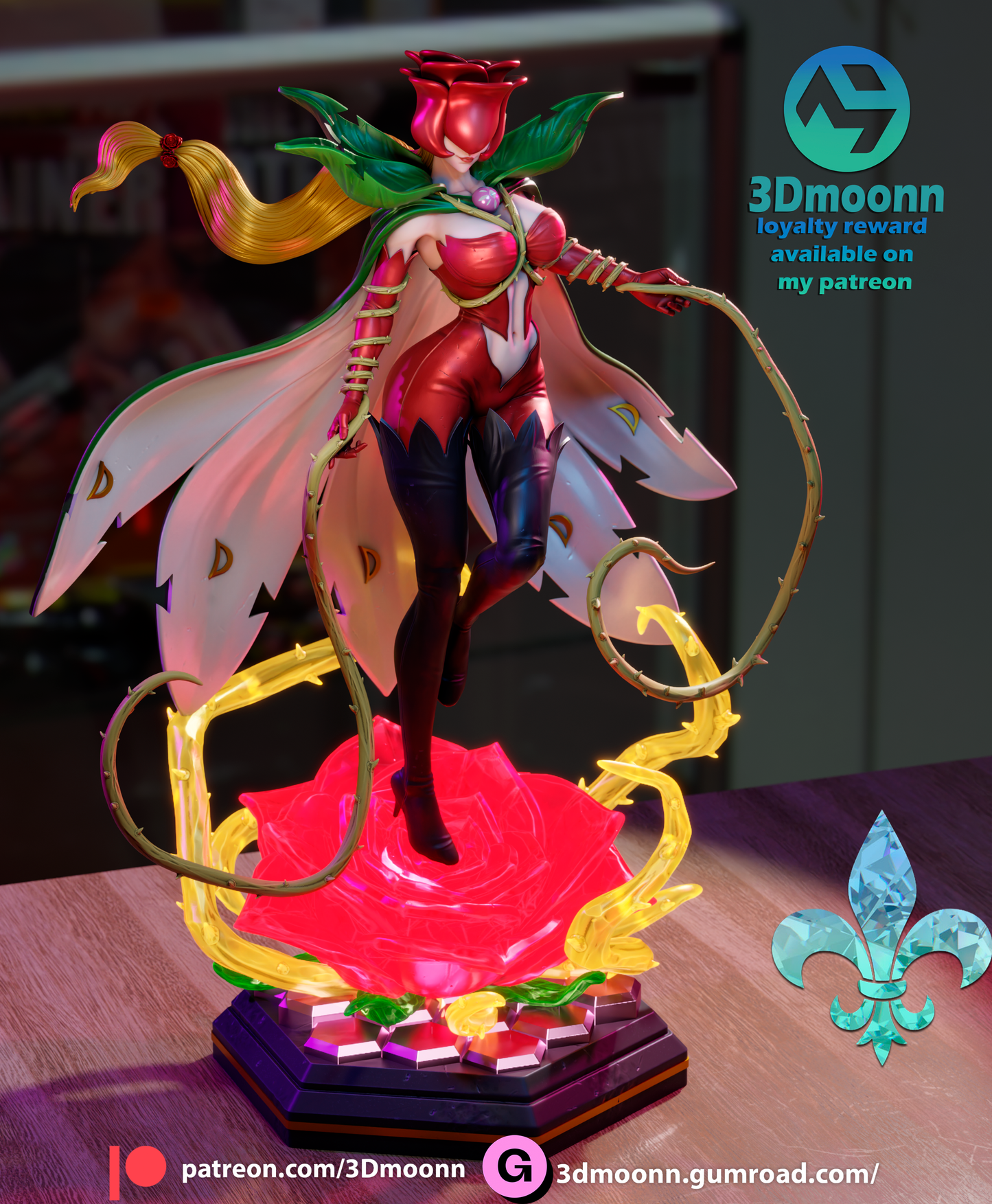 3D.Moonn - Rosemon, DIgimon - Loyalty Reward