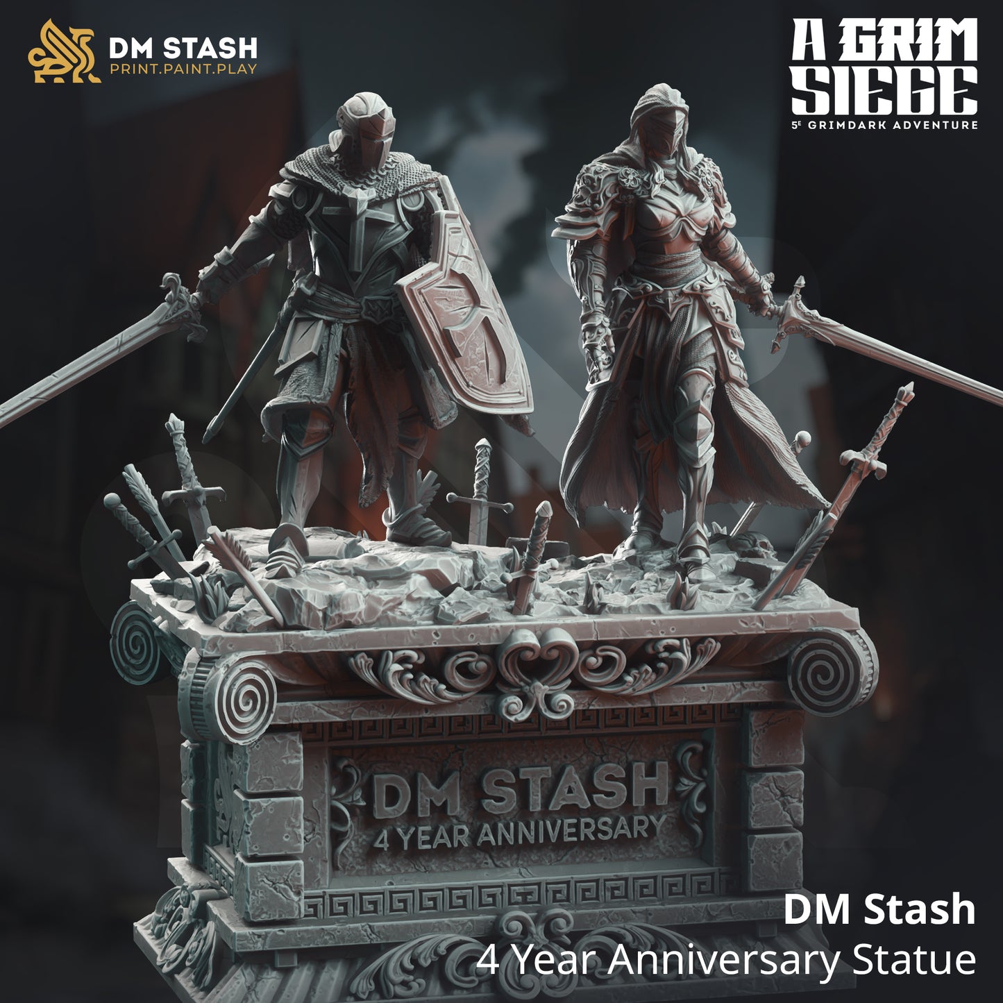 DM Stash - Lydia and Leopold, 4 Year Anniversary Plinth - A Grim Siege2025 April