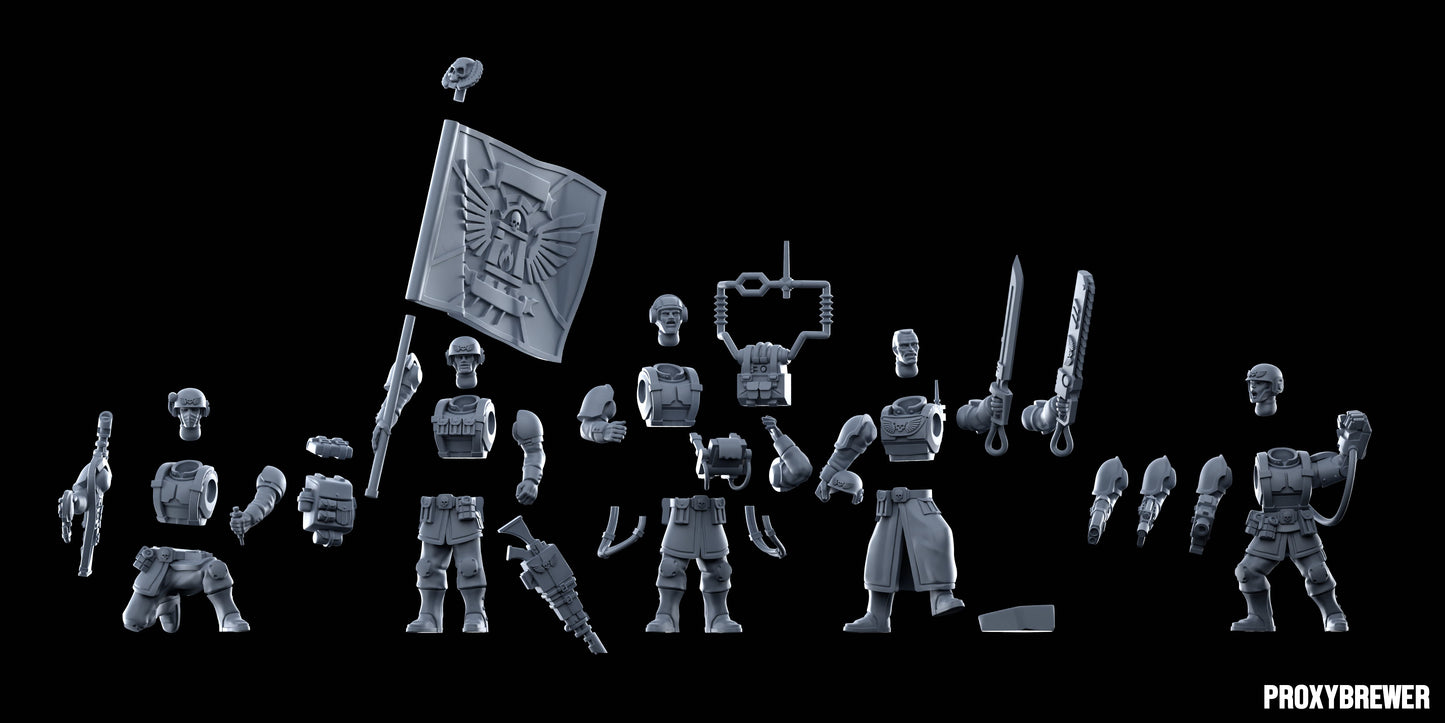 Proxybrewer - Cadian Command Troops, Warhammer 40K