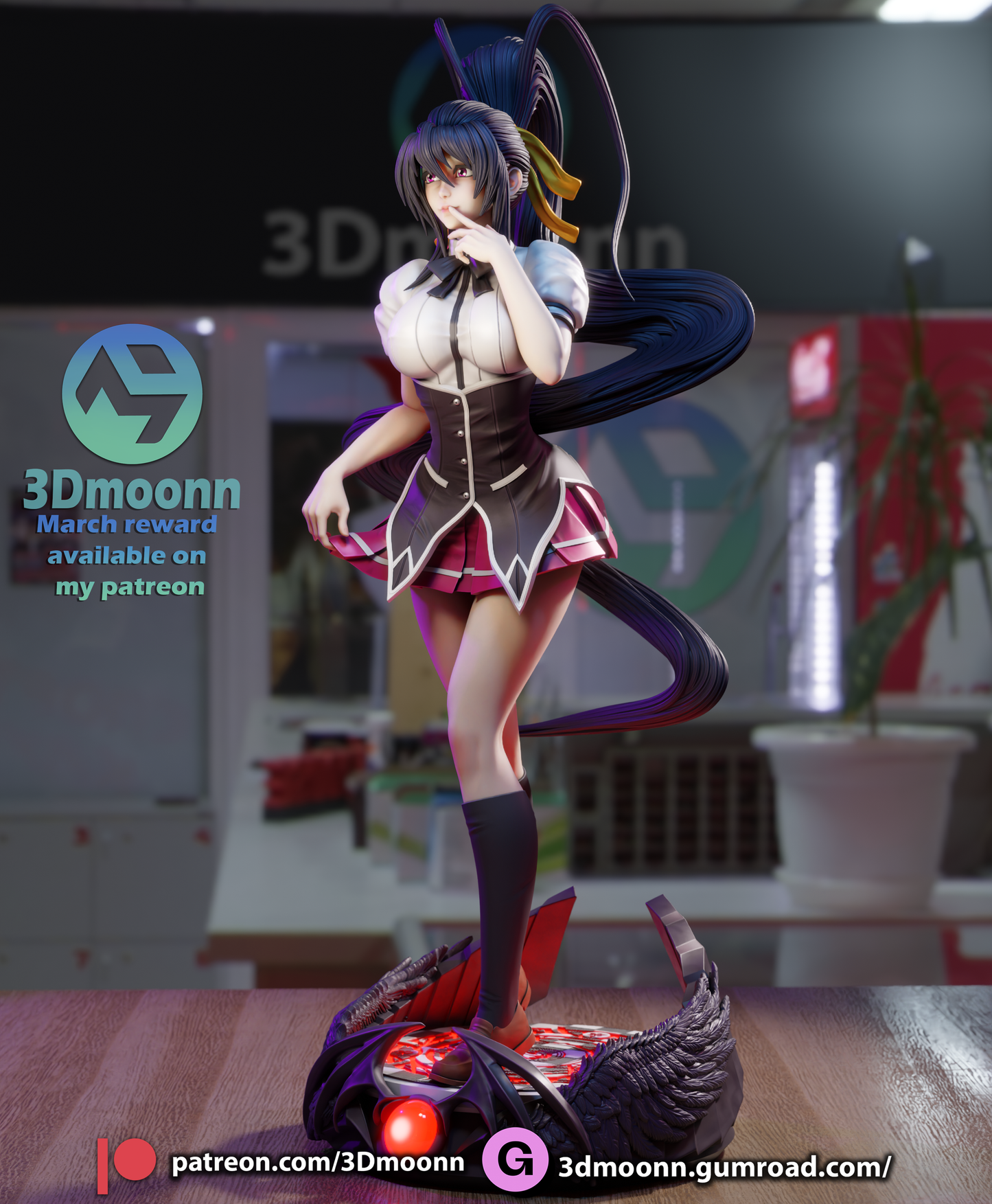 3D Moonn - Akeno Himejima, High School 30cm