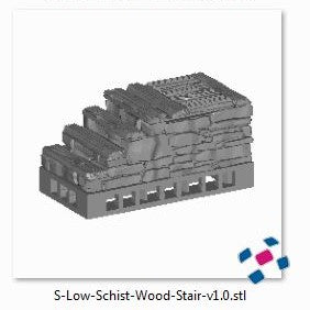 Printable Scenery - Rustic Stone and Wood Stairs, Clorehaven City