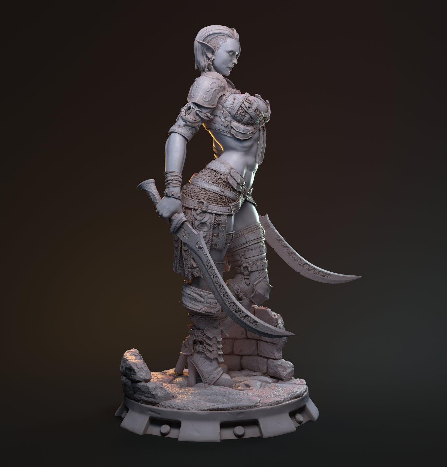 MythRealms - Hanza Female Drow Ranger 35mm / 75mm