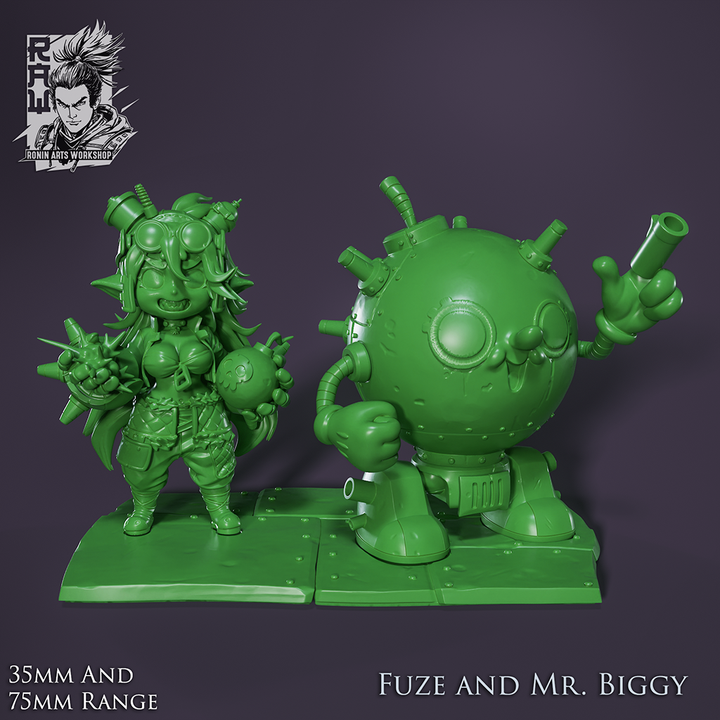 Ronin Arts - Chibi Goblin, Fuze and her Bombbot Mr. Biggy - Team Gobettes 2025 April 35mm