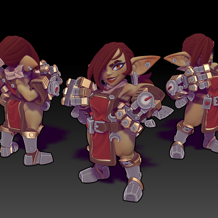 Twin Goddess Miniatures - Kaja, the Goblin Mecha-brawler - 2025 February
