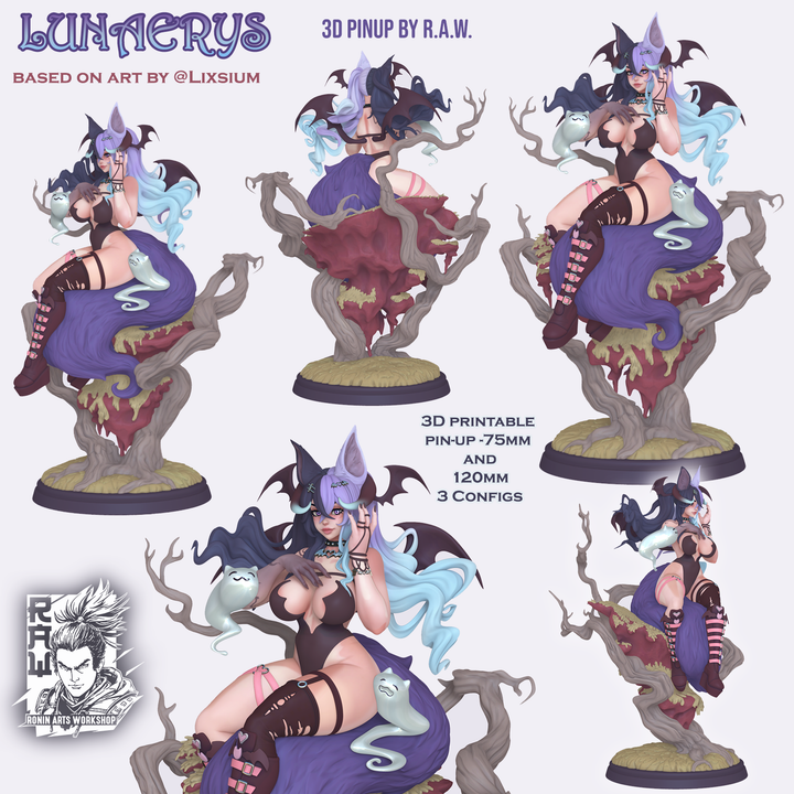 Ronin Arts - Lunaerys, Celestial Kitsune PinUp - Team Gobettes 2025 April