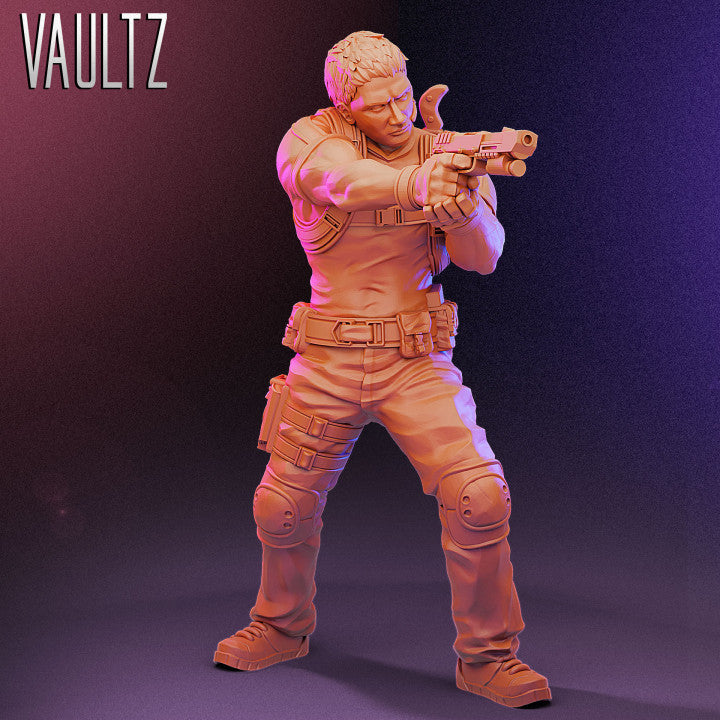 Vaultz - Chris Redfield, Resident Evil - Zombicide Size 35mm