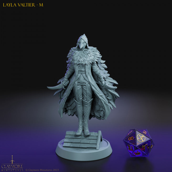 Claymore Miniatures - Layla Valtier, Human Rogue Assassin