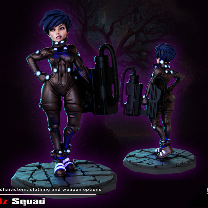 Gaz Minis - Female Big Gun Pose, Gantz Squad