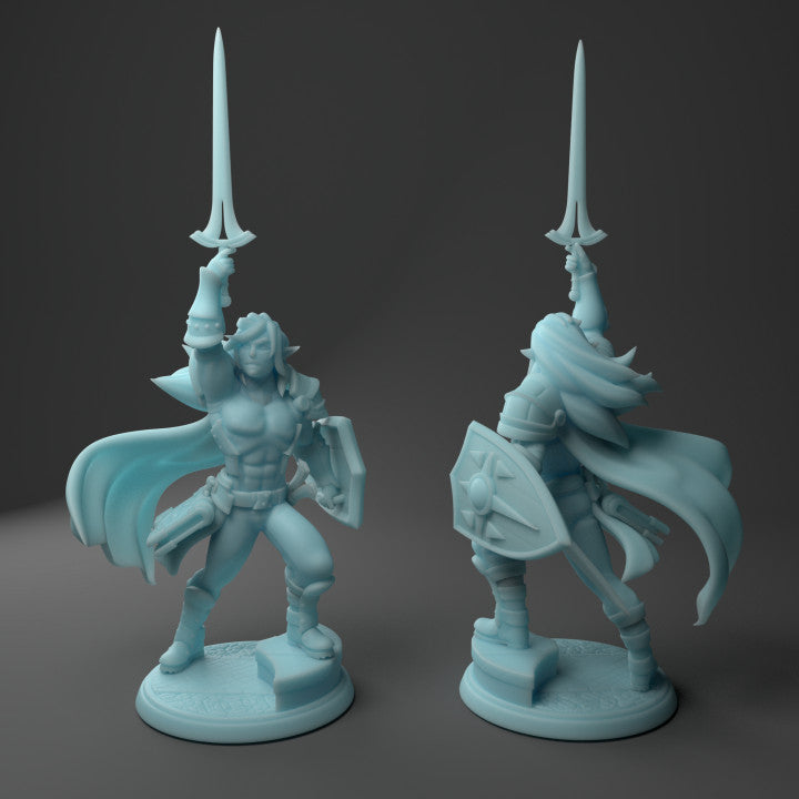 Twin Goddess Miniatures - Alistair Glimmergaunt the Elf Paladin - 2020 February