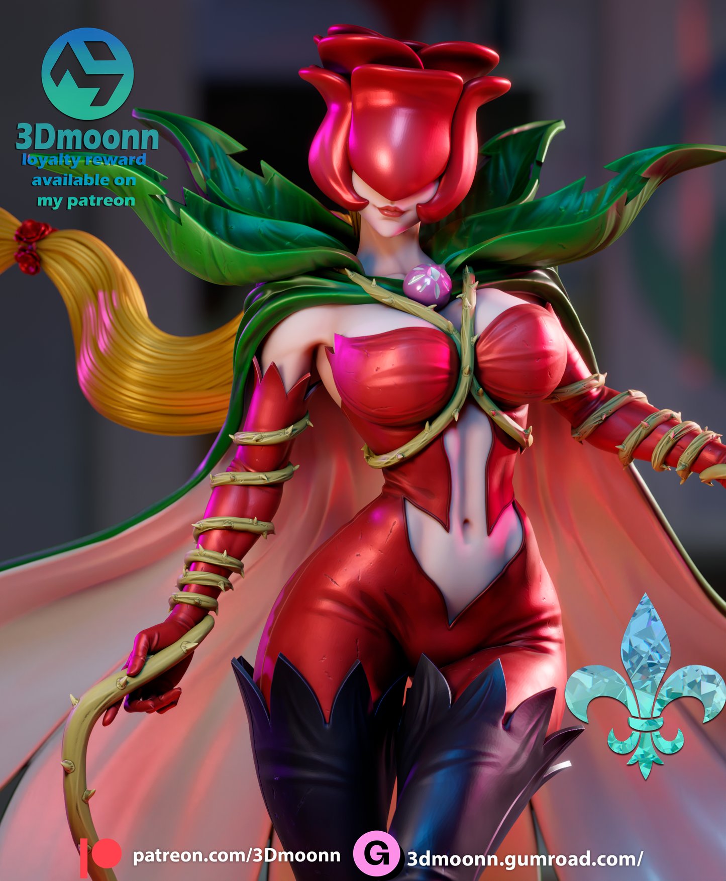 3D.Moonn - Rosemon, DIgimon - Loyalty Reward
