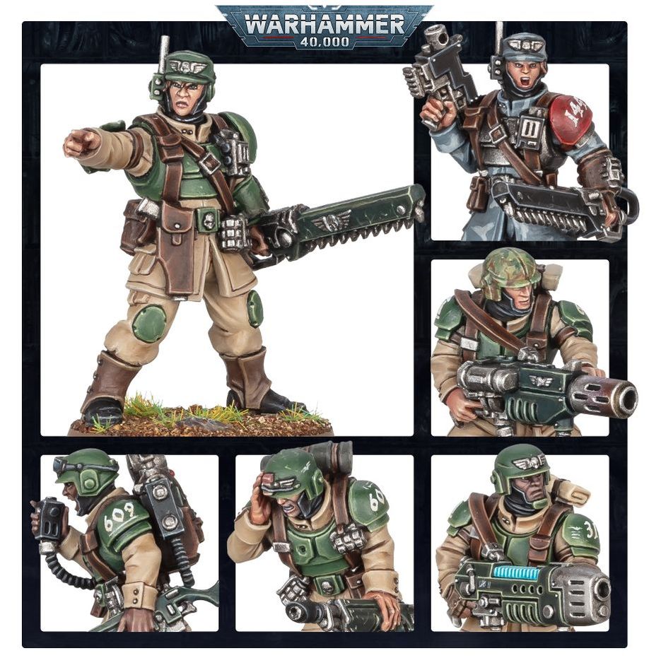Games Workshop - Cadian Schock Troops, Warhammer 40K - 10 units