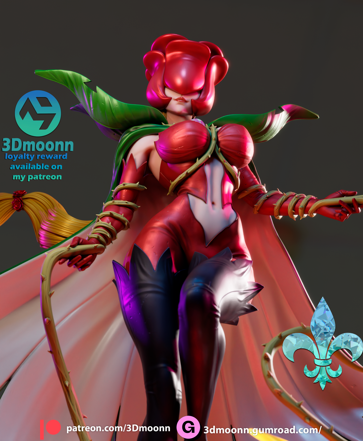3D.Moonn - Rosemon, DIgimon - Loyalty Reward