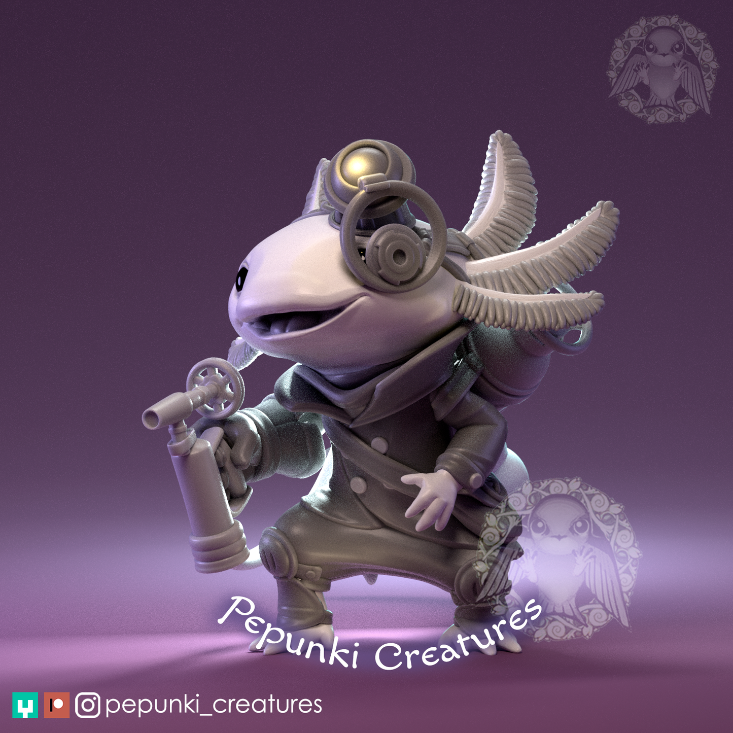 Pepunki Creatures - Axolotl Mech - 2025 July