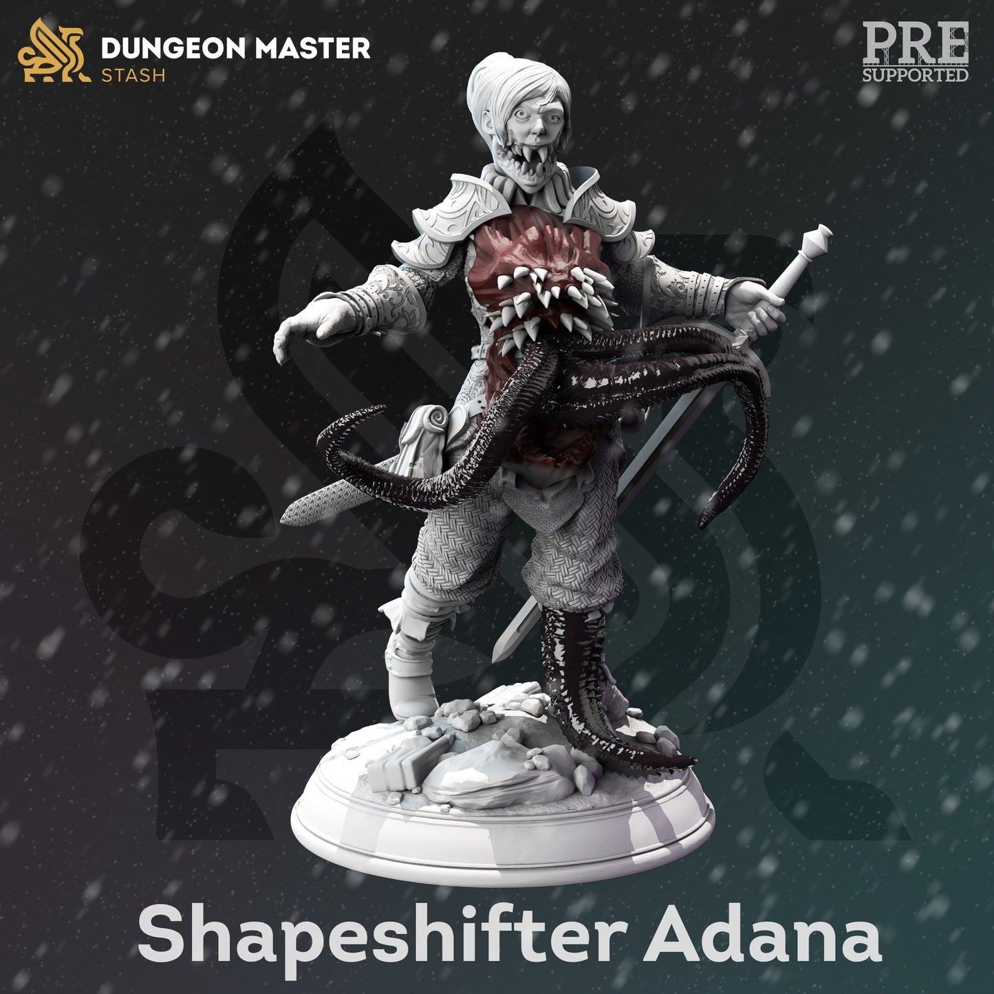 DM Stash - Shapeshifter Adana White Female Fighter Swordsman - The Frozen wastes of Oldavor 2021 December Release