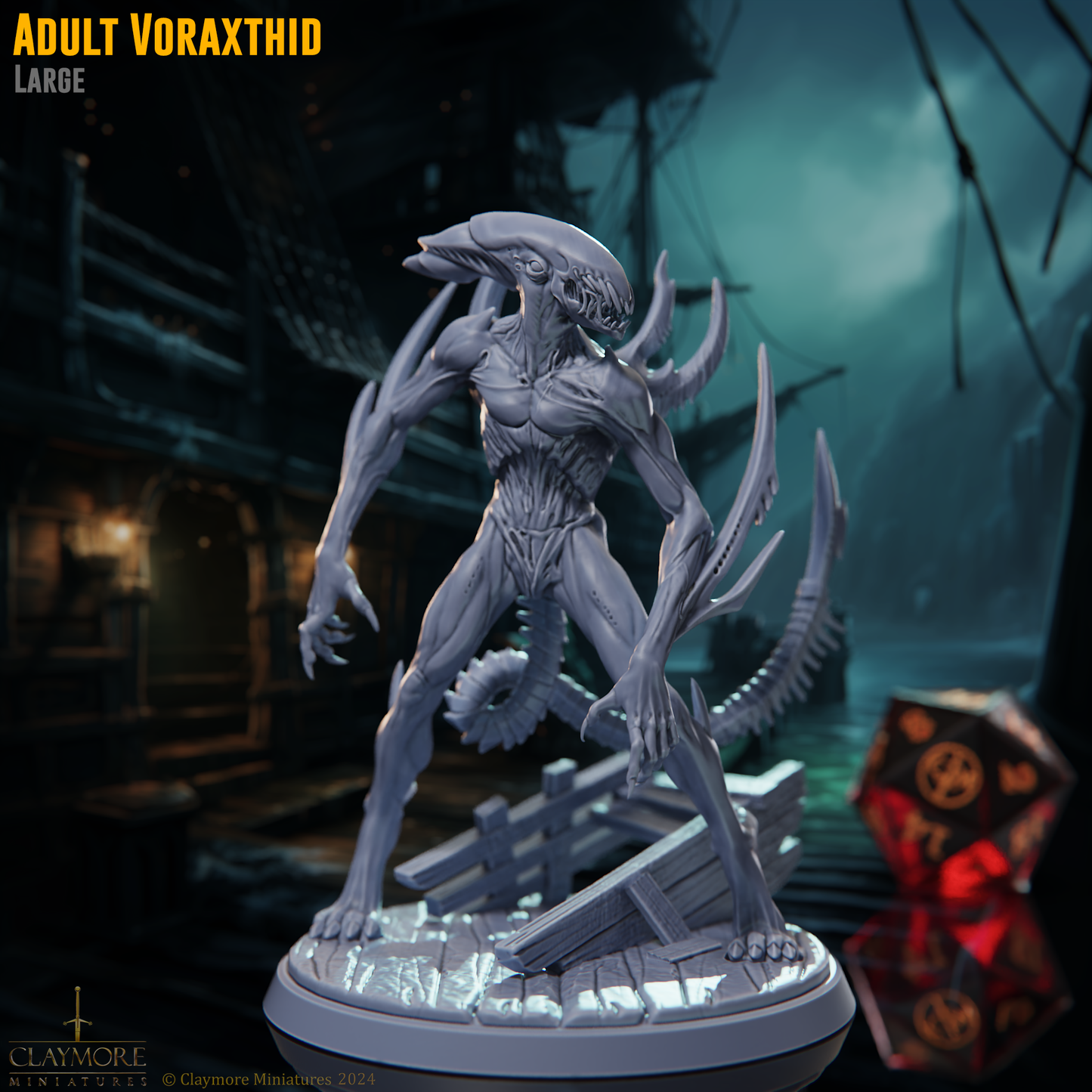 Claymore Miniatures - Adult Voraxthid, Xenomorph (Large) - Voyage of the Damned 2025 March